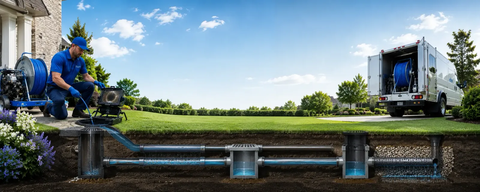 Outdoor drain cleaning information for Onekama, MI